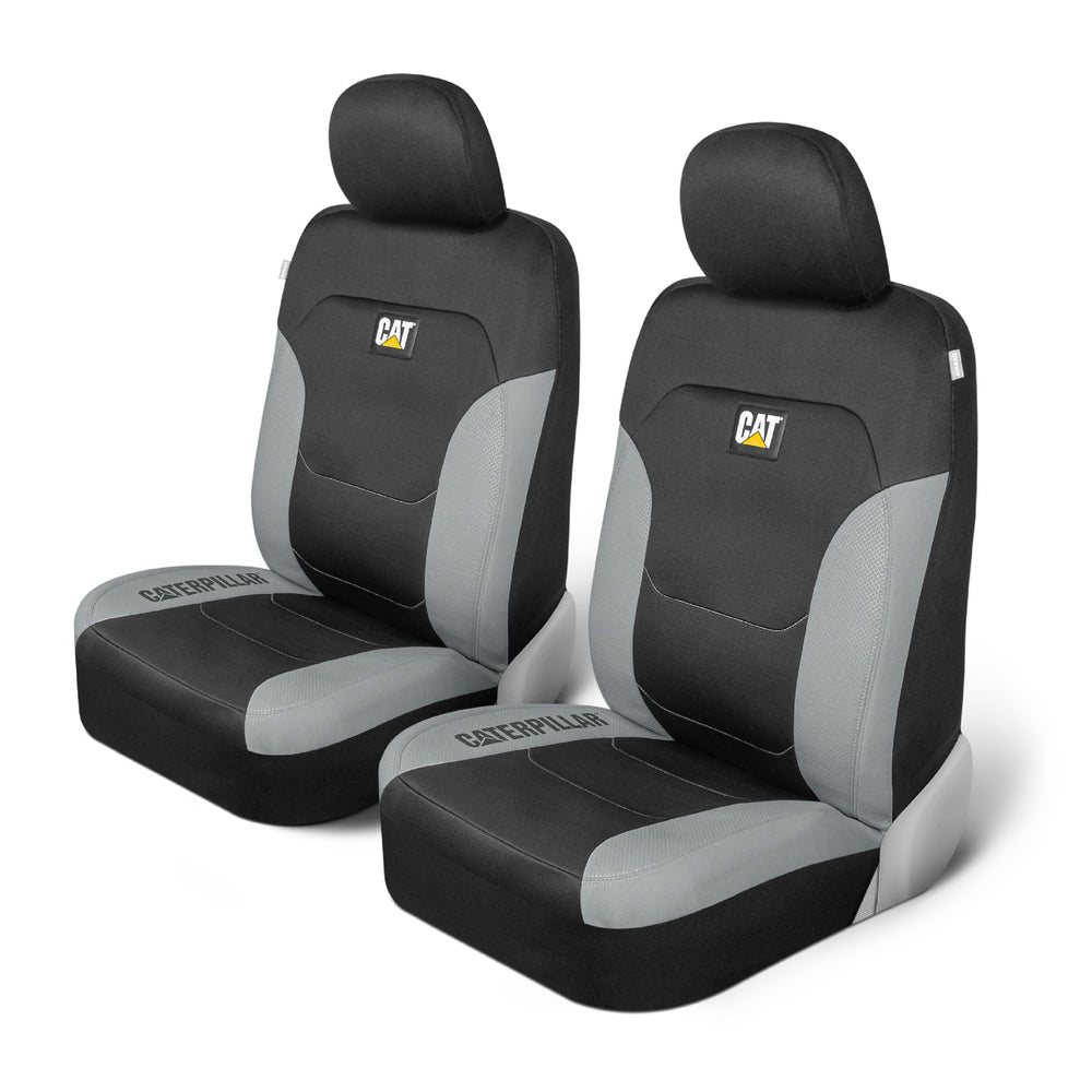 CAT Caterpillar MeshFlex front seat cover left view protects upholstery from spills.
