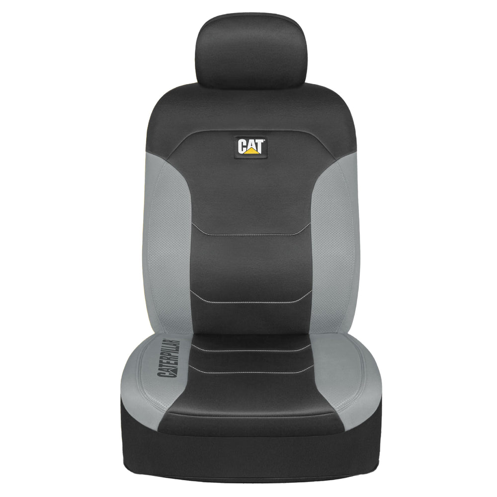 CAT Caterpillar MeshFlex universal fit front seat cover is easy to install.