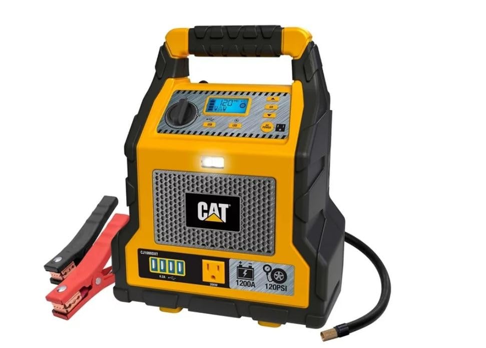 CAT CJ1000DXT 120 PSI AutoStop compressor for efficient tire inflation.