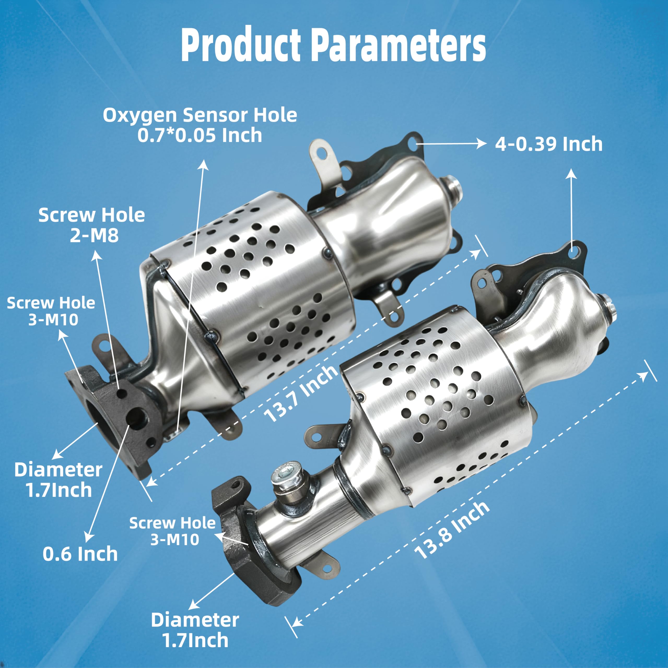 CAT CLEAN catalytic converter for Acura RDX 2013-2018 illustrating OEM-grade substrate and fit.