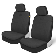Cat CozyBlend seat cover in charcoal protects seats with soft, breathable comfort.