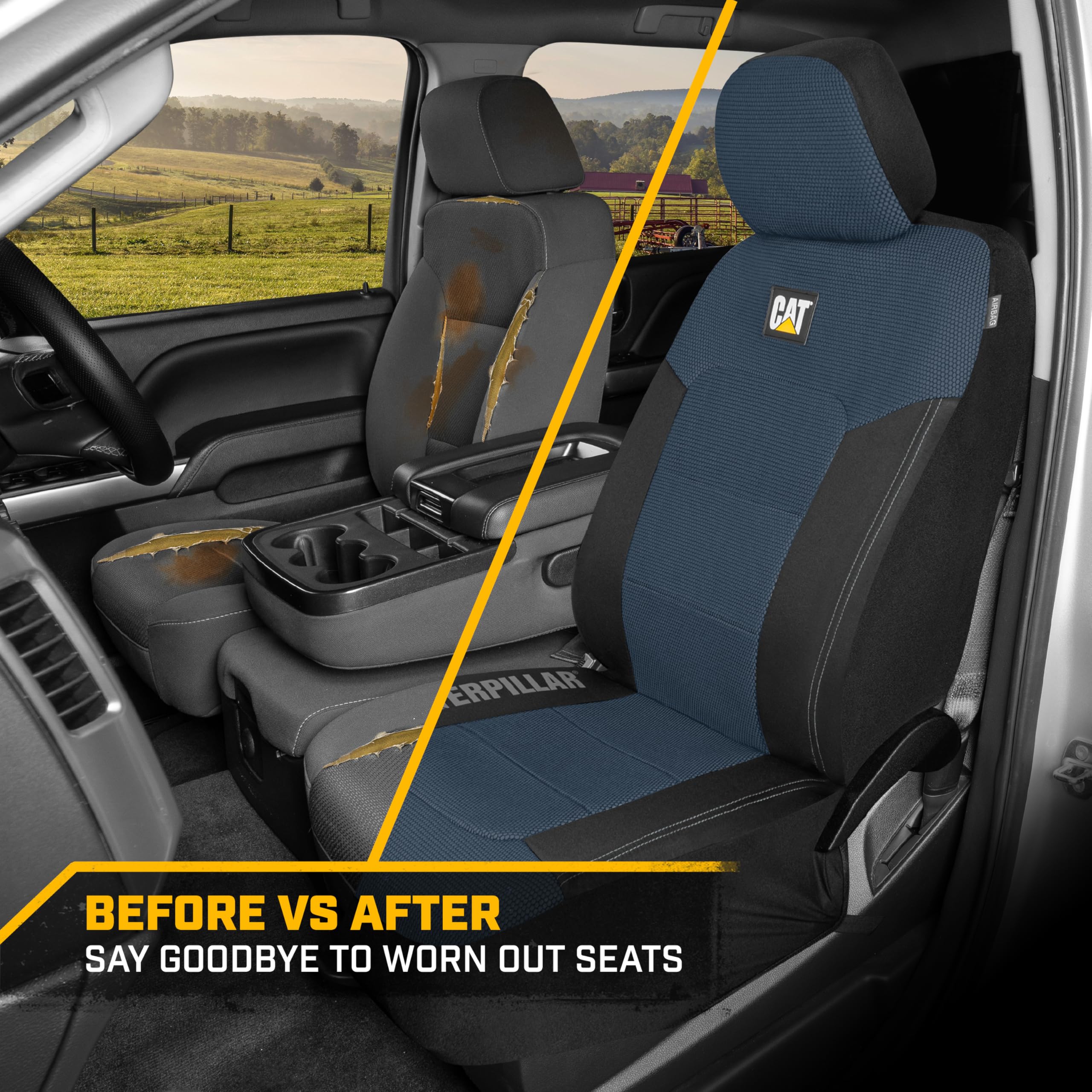 CAT durable poly-cotton protection protects against spills and dirt on every drive