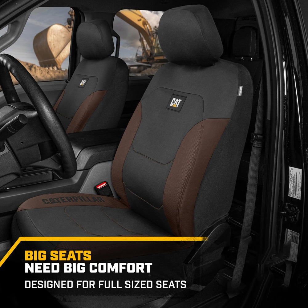 CAT Flexfit airbag-compatible seat cover ensures safe side airbag deployment.