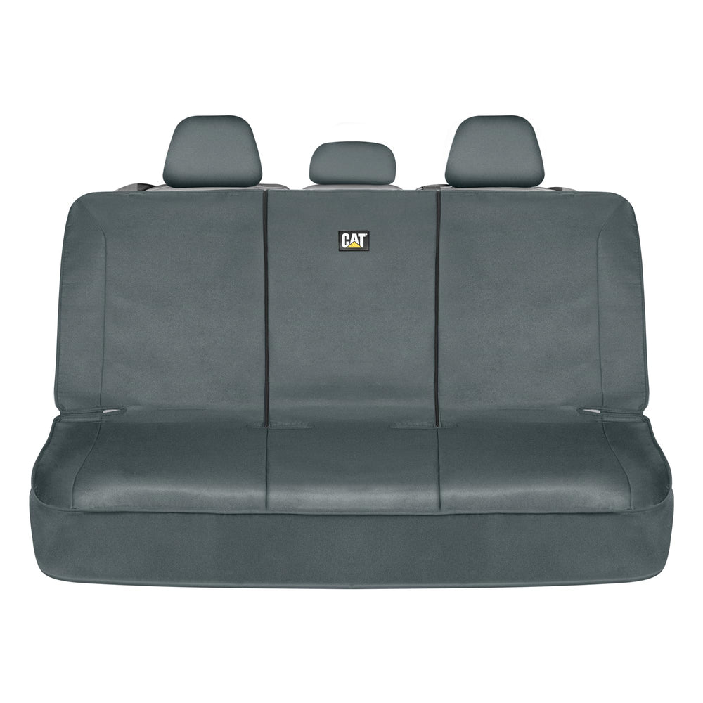 CAT FlexFit gray rear seat cover in canvas material for universal protection