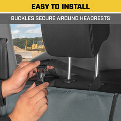 CAT FlexFit back seat protector guards upholstery from spills and dirt