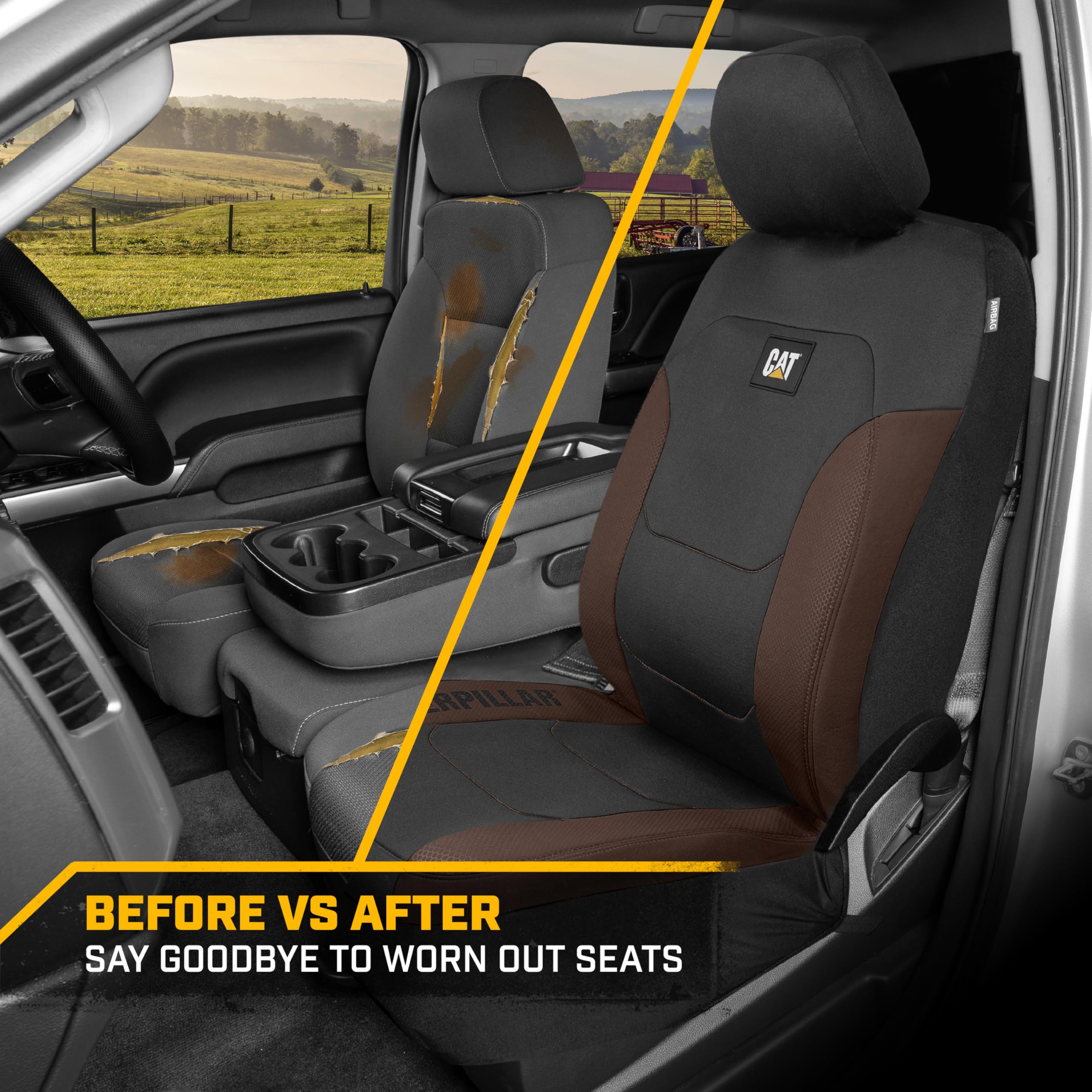 CAT Flexfit universal-fit with adjustable features fits most vehicles.