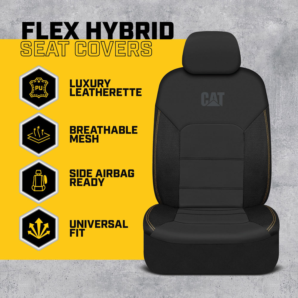 CAT FlexHybrid closeup shows PU leather texture and durable stitching for long-lasting protection