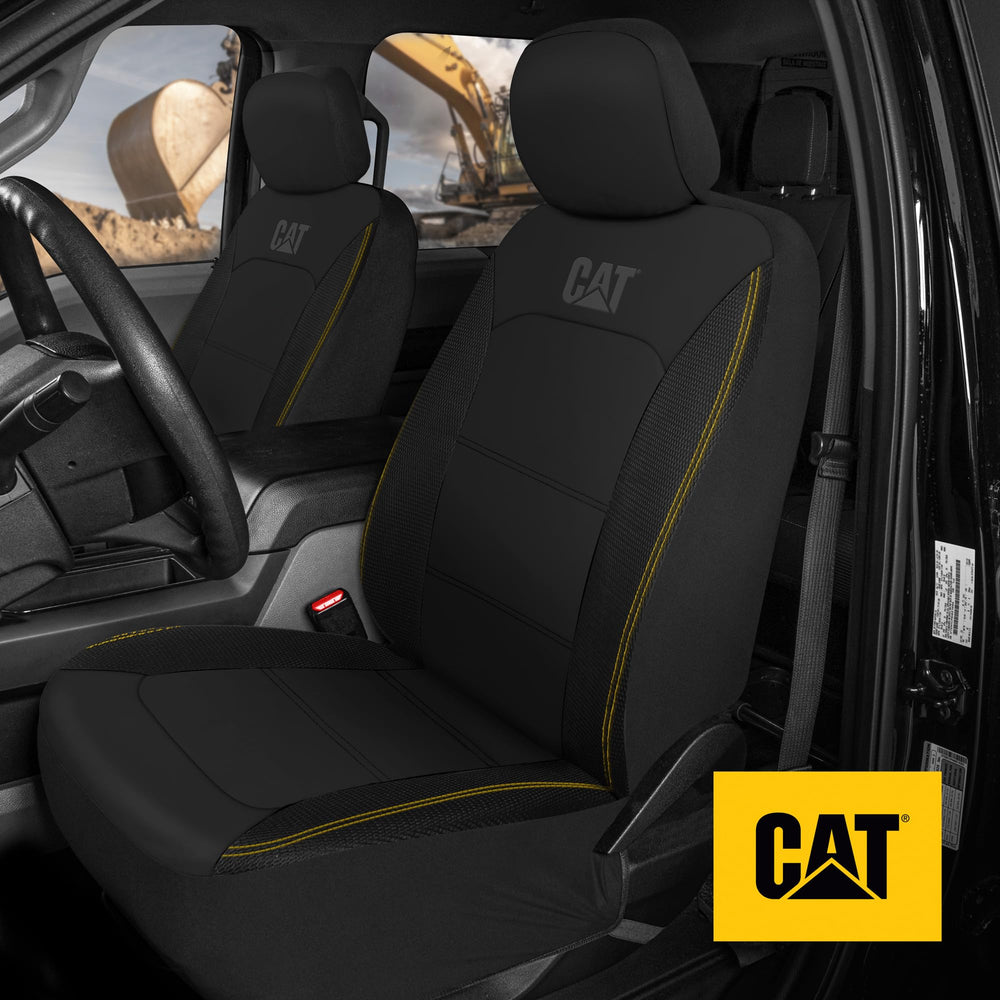 CAT FlexHybrid side profile-fit demonstrates snug, tool-free installation on most seats