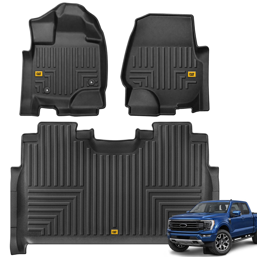CAT floor mats front view with 3D contour fit protects front flooring