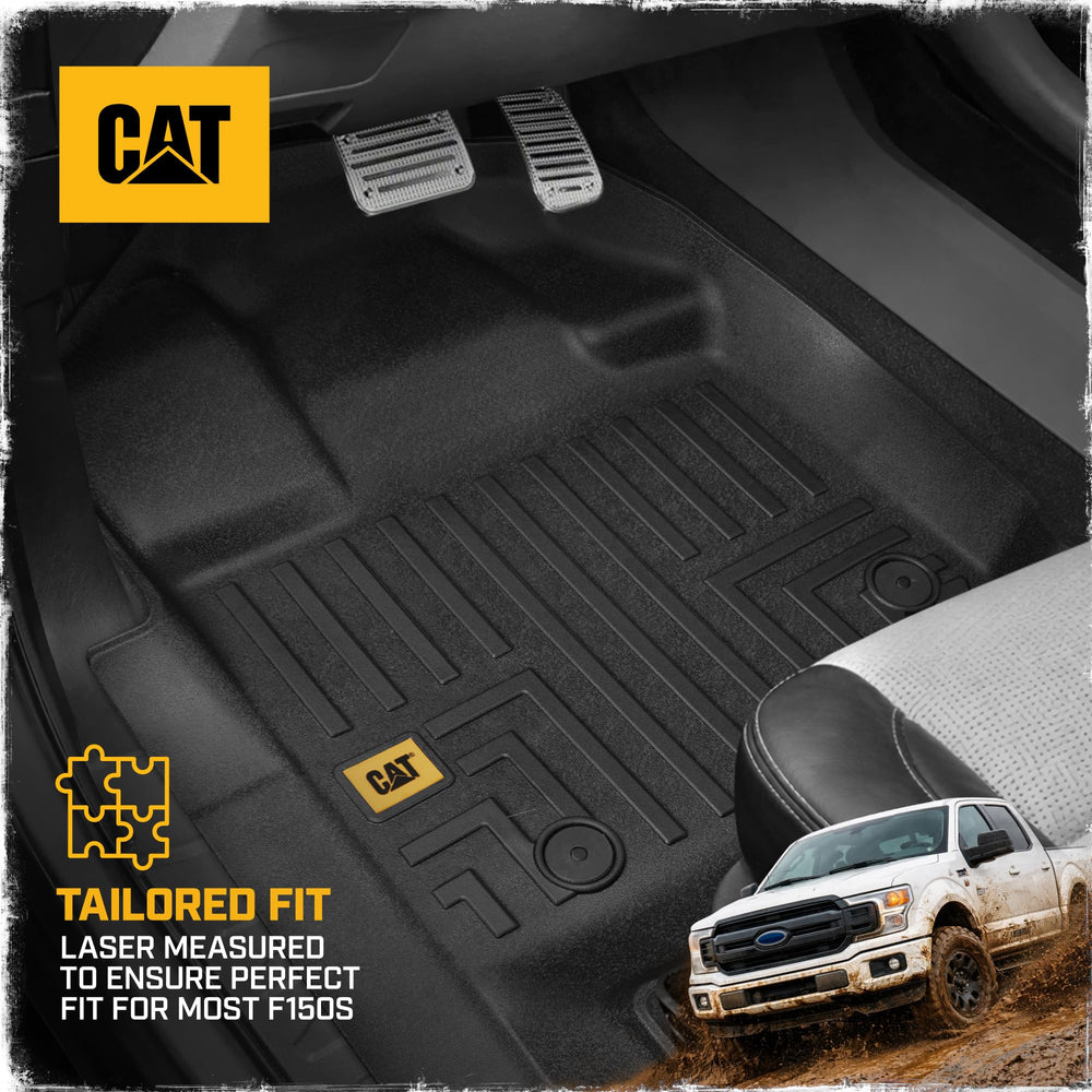 CAT floor mats ridged channels trap mud and moisture for easy cleanup