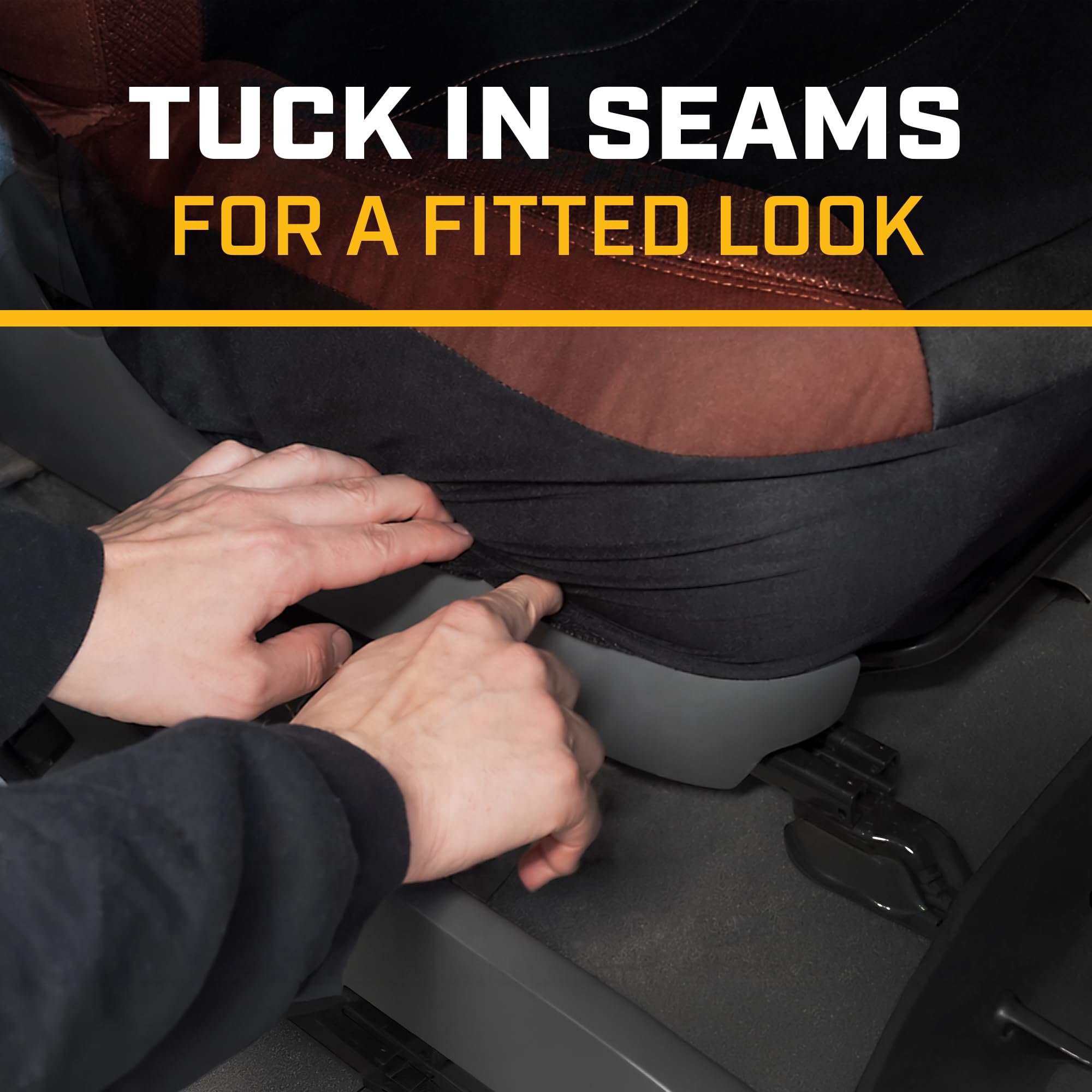 Cat MeshFlex airbag-compatible stitching preserves safety features.