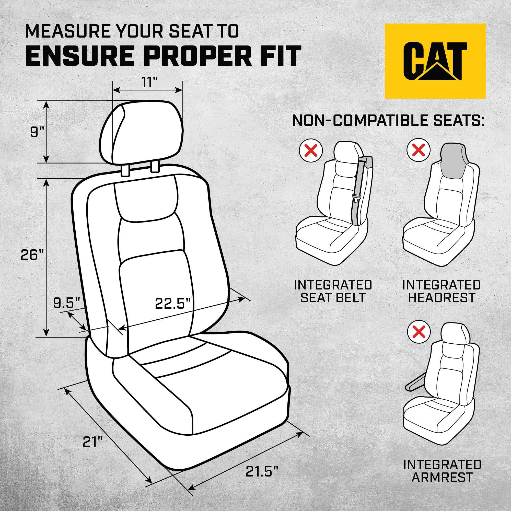 Cat MeshFlex back breathable mesh panel enhances comfort during commutes.