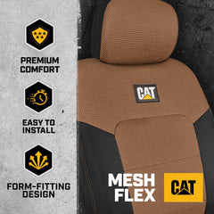 CAT MeshFlex breathable mesh back promotes airflow during commutes
