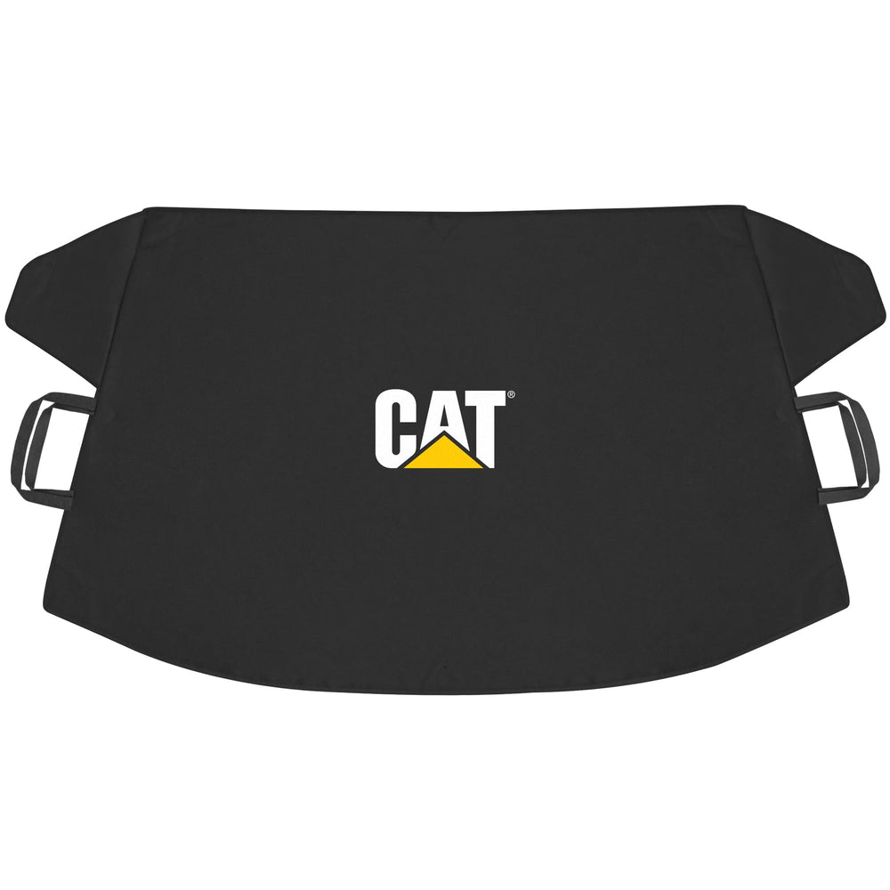 CAT windshield snow cover front view shields windshield from ice and snow.