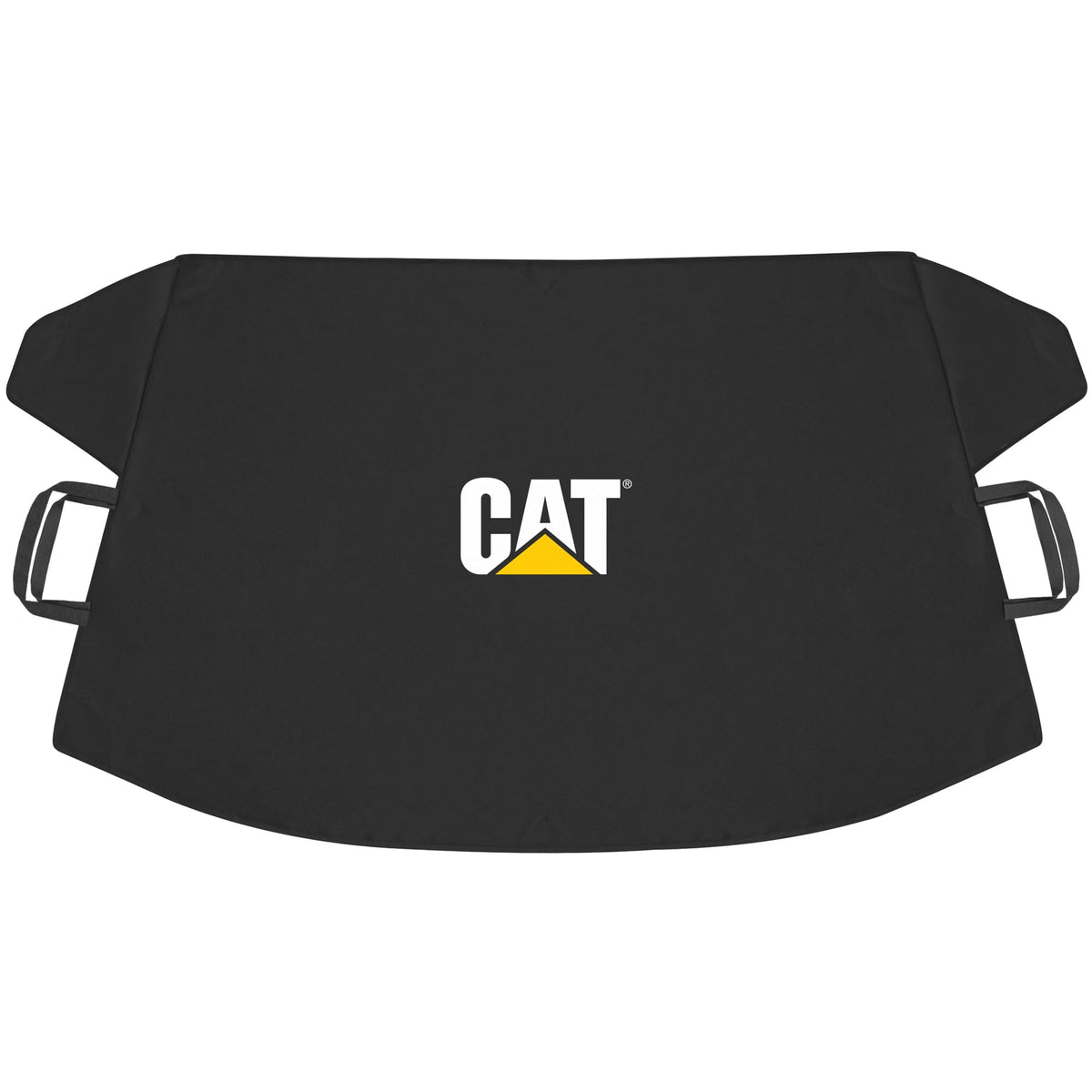 CAT windshield snow cover front view shields windshield from ice and snow.