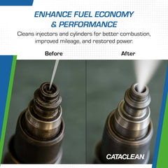 Cataclean in engine compartment suggesting engine performance improvement.