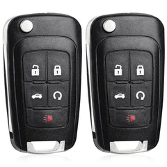 CAUORMOTE flip key fob for Chevy remote, 2-pack ready for replacement