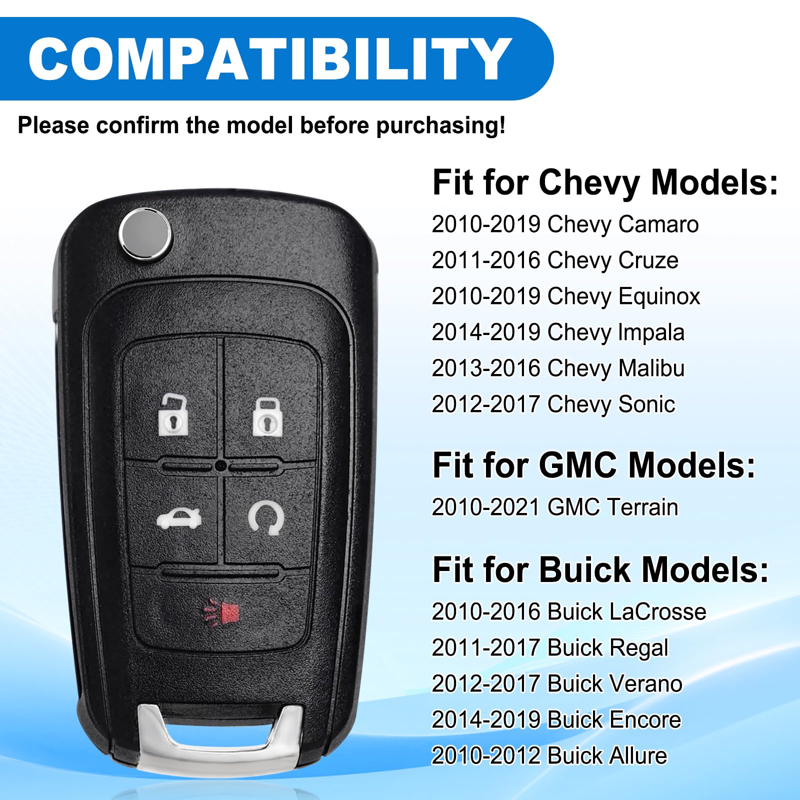 CAUORMOTE key fob battery included for quick swap