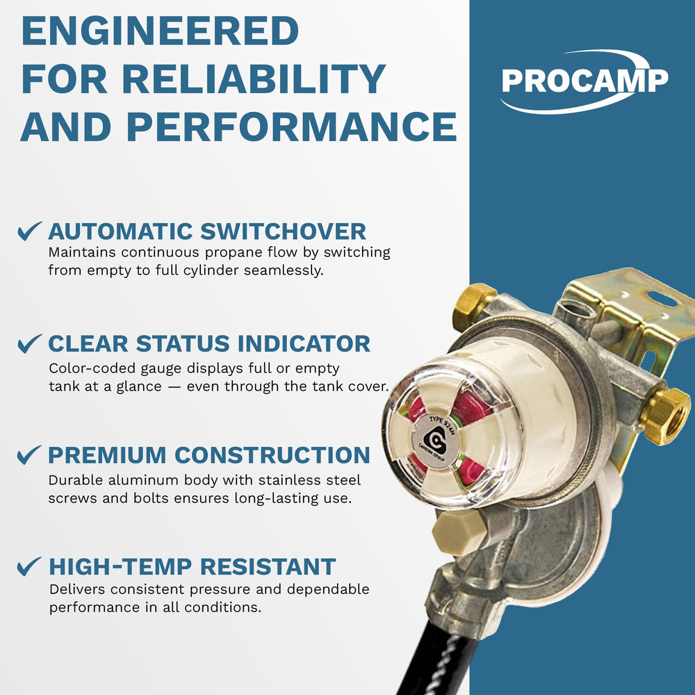 L-bracket assembly provides secure, easy installation in RV propane systems.