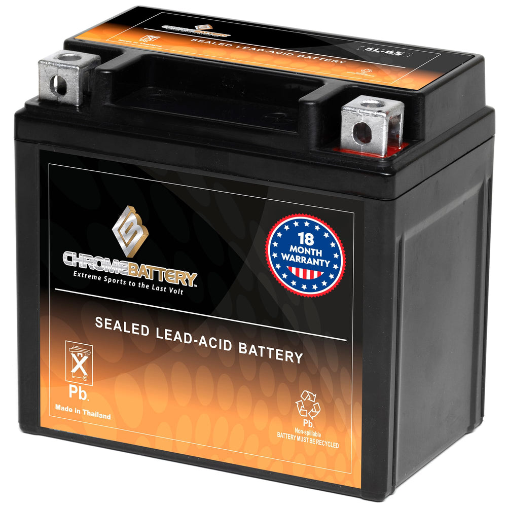CB CHROMEBATTERY 5L-BS front view shows a compact AGM case for easy installation.
