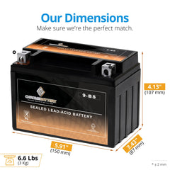 CB Chromebattery 9-BS terminals closeup highlights robust connections for quick, secure installs