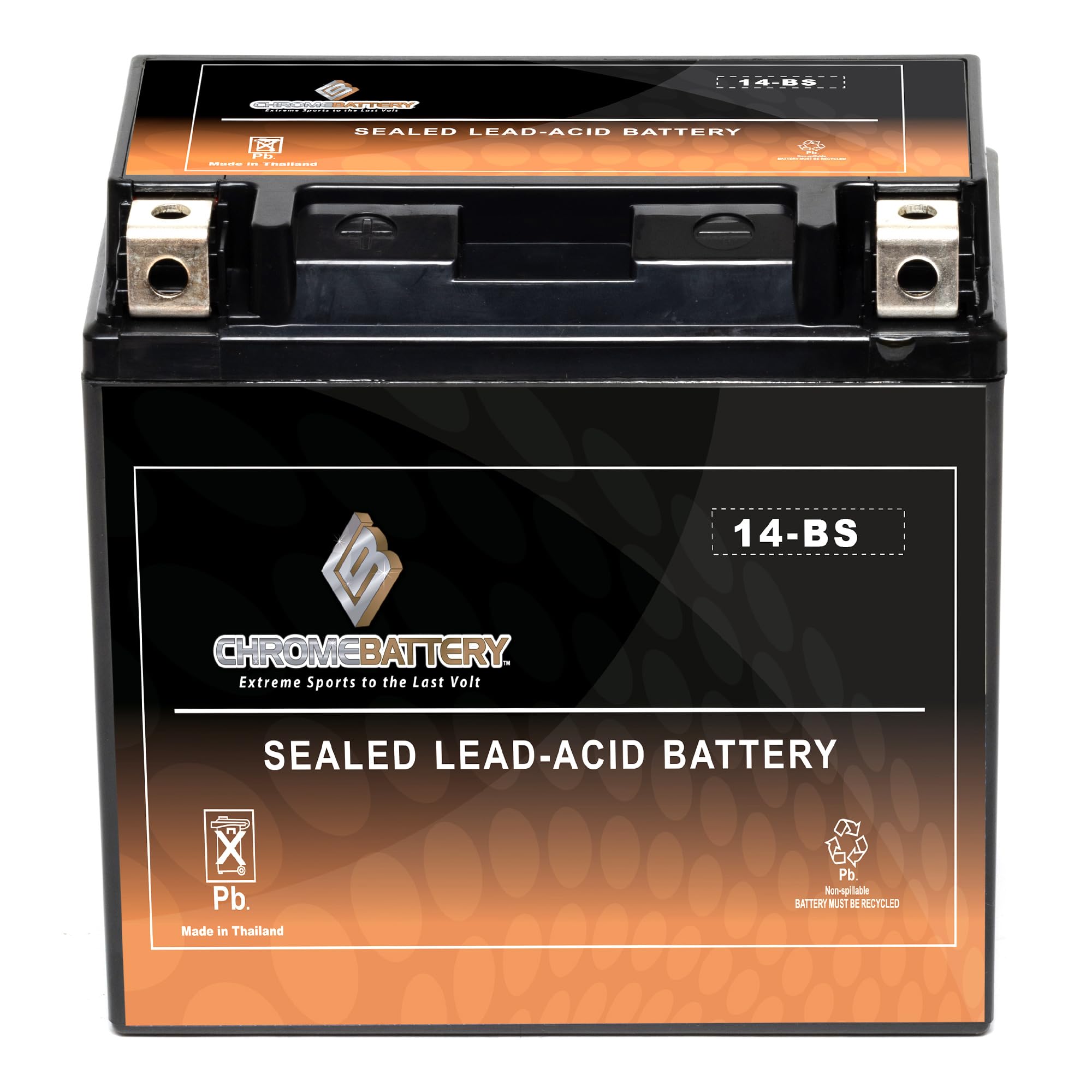 CB Chromebattery maintenance-free operation suitable for frequent starts on motorcycles and scooters.