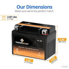 CB Chromebattery YTX4L-BS with T3 terminal ensures secure connections