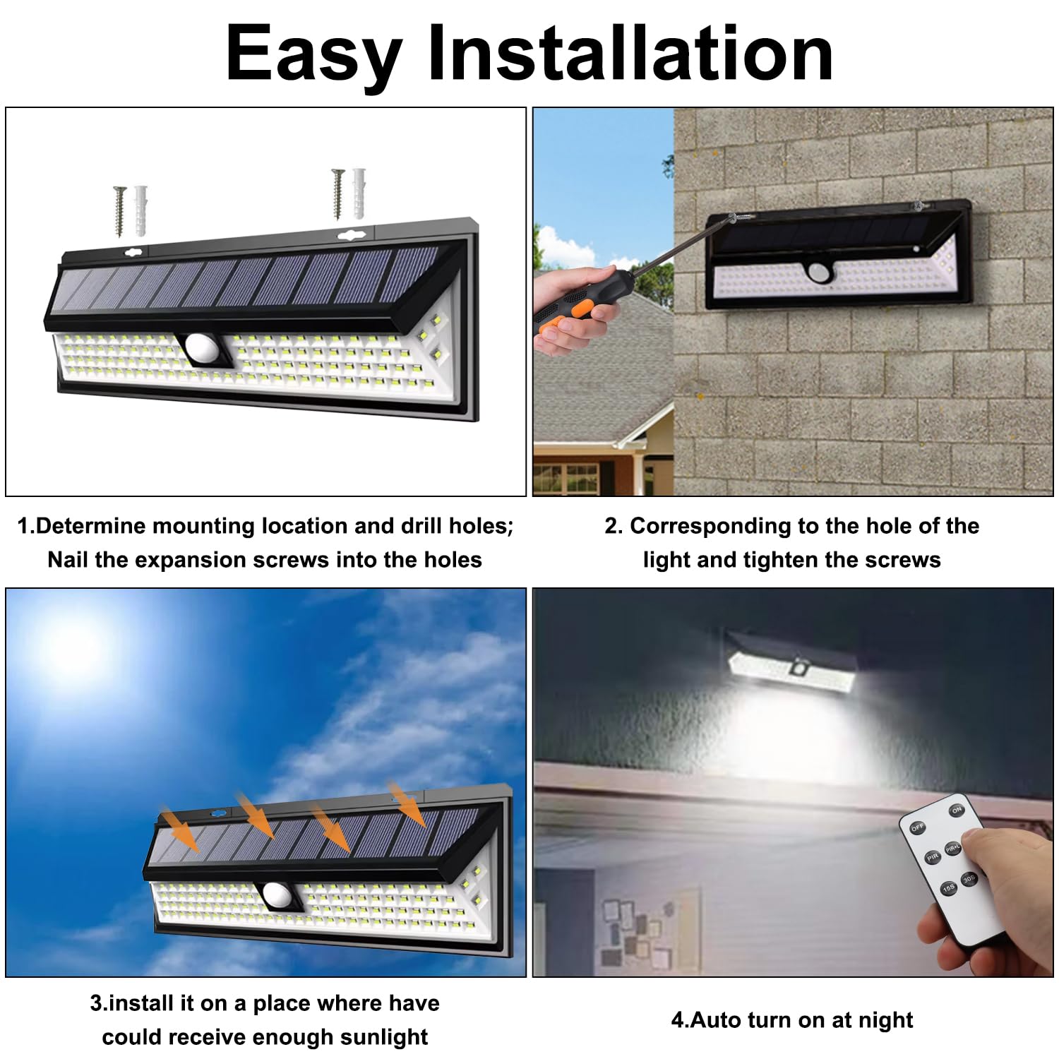 CCBASEBALL Solar RV Porch Light waterproof shell withstands outdoor weather.