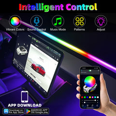 CCBASEBALL Tesla Model 3 center console LED strip for vivid accents