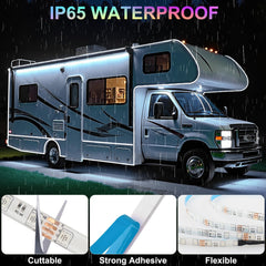 CCBASEBALL waterproof RV light withstands rain and sun outdoors.