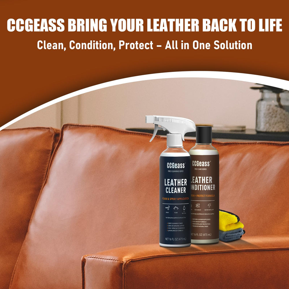 CCGeass Care-kit-car-seat-cleaning depicts use on automotive interiors.