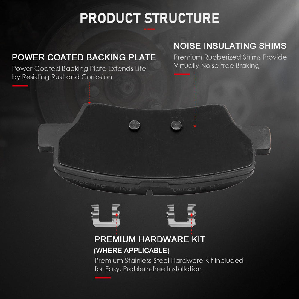 cciyu D1445 ceramic pad close-up highlighting thermal scorched surface for break-in.