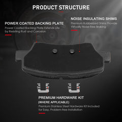 cciyu D1445 ceramic pad close-up highlighting thermal scorched surface for break-in.