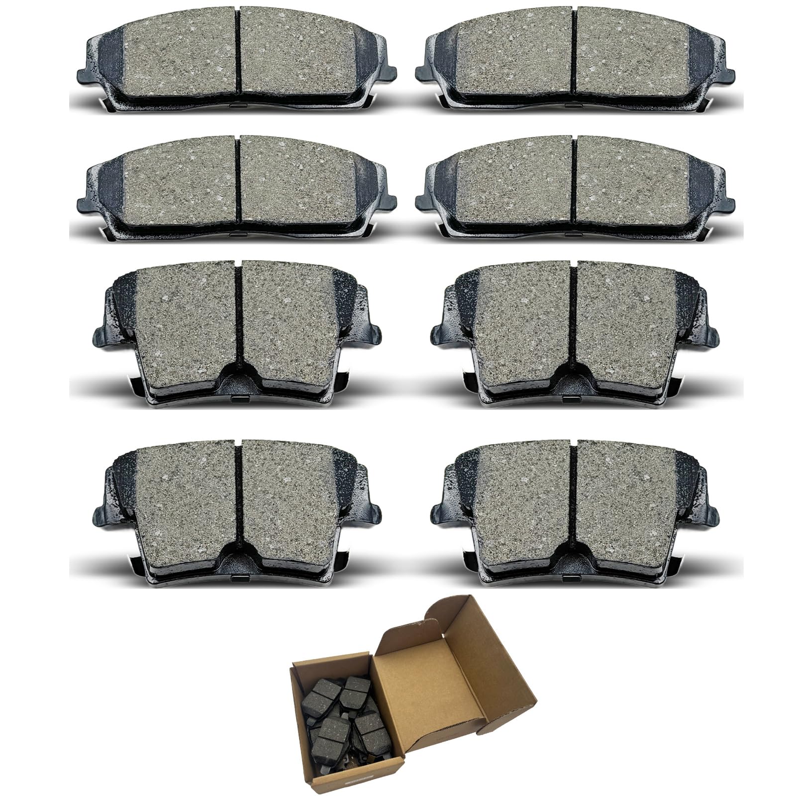 CCTECHMASS Dodge Charger front brake pads close-up showing ceramic surface for quiet braking