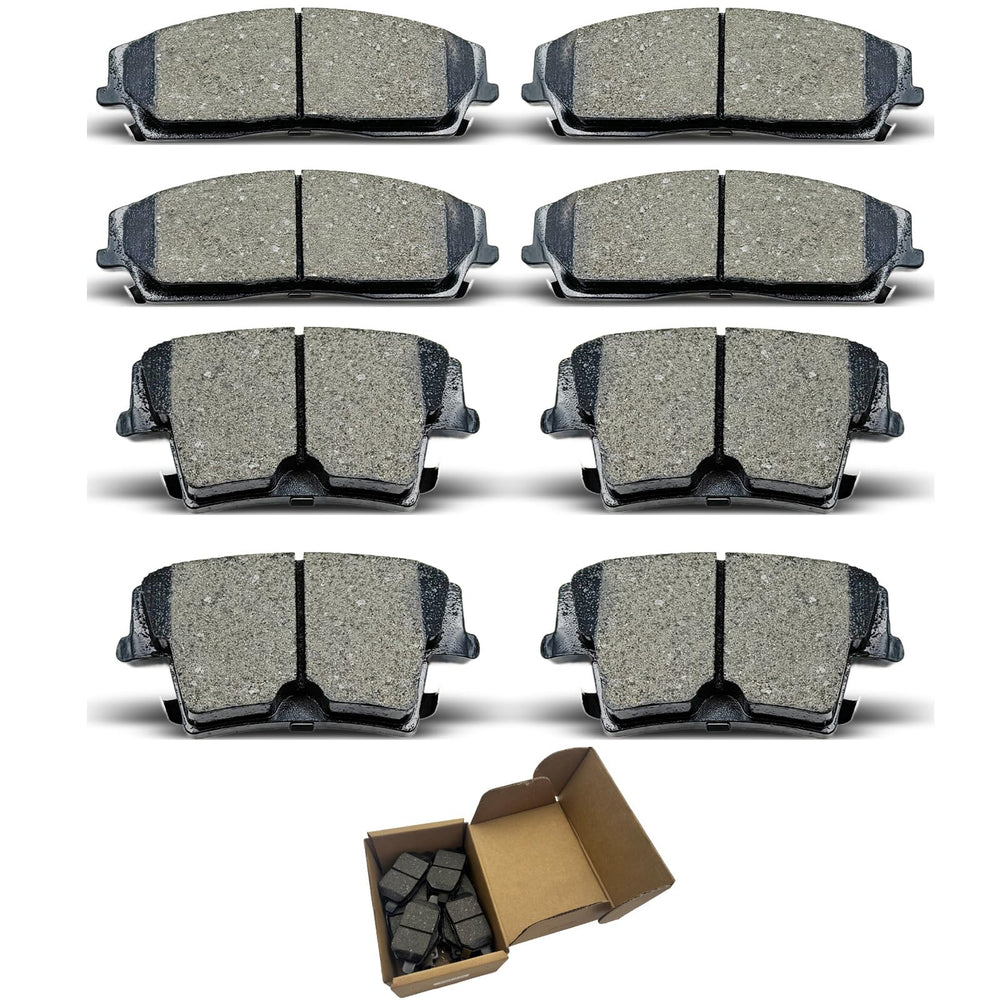 CCTECHMASS Dodge Charger front brake pads close-up showing ceramic surface for quiet braking