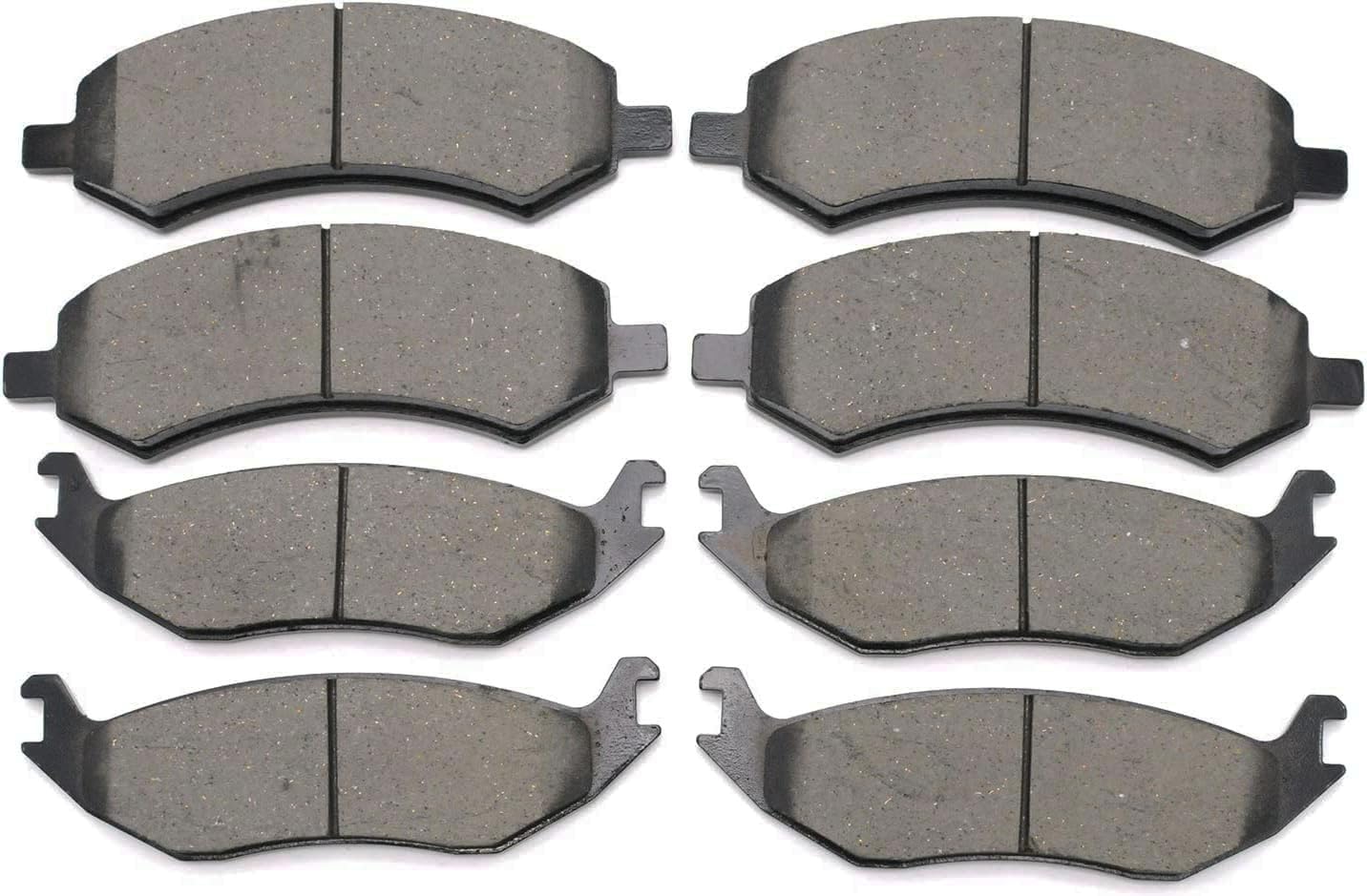 CCTECHMASS front and rear brake pads kit, 8pcs, for quieter braking.
