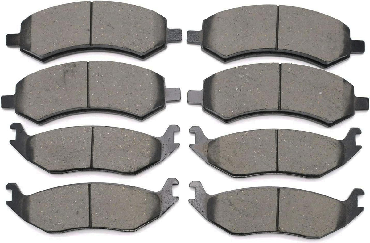 CCTECHMASS front and rear brake pads kit, 8pcs, for quieter braking.