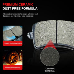 CCTECHMASS Jeep Grand Cherokee front brake pads deliver quiet operation.