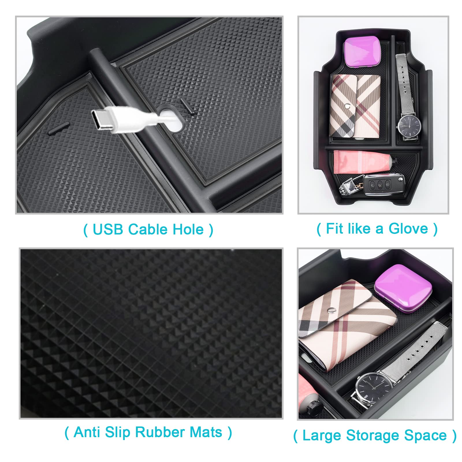 CDEFG hybrid storage compartment adds space for small accessories and gear