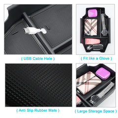 CDEFG hybrid storage compartment adds space for small accessories and gear