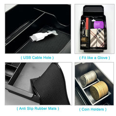 CDEFG CX-50 armrest organizer keeps small items accessible during drives.