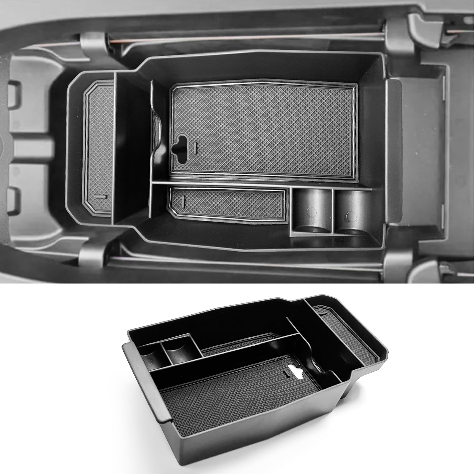 CDEFG CX-50 center console organizer tray keeps essentials within reach and neatly arranged.