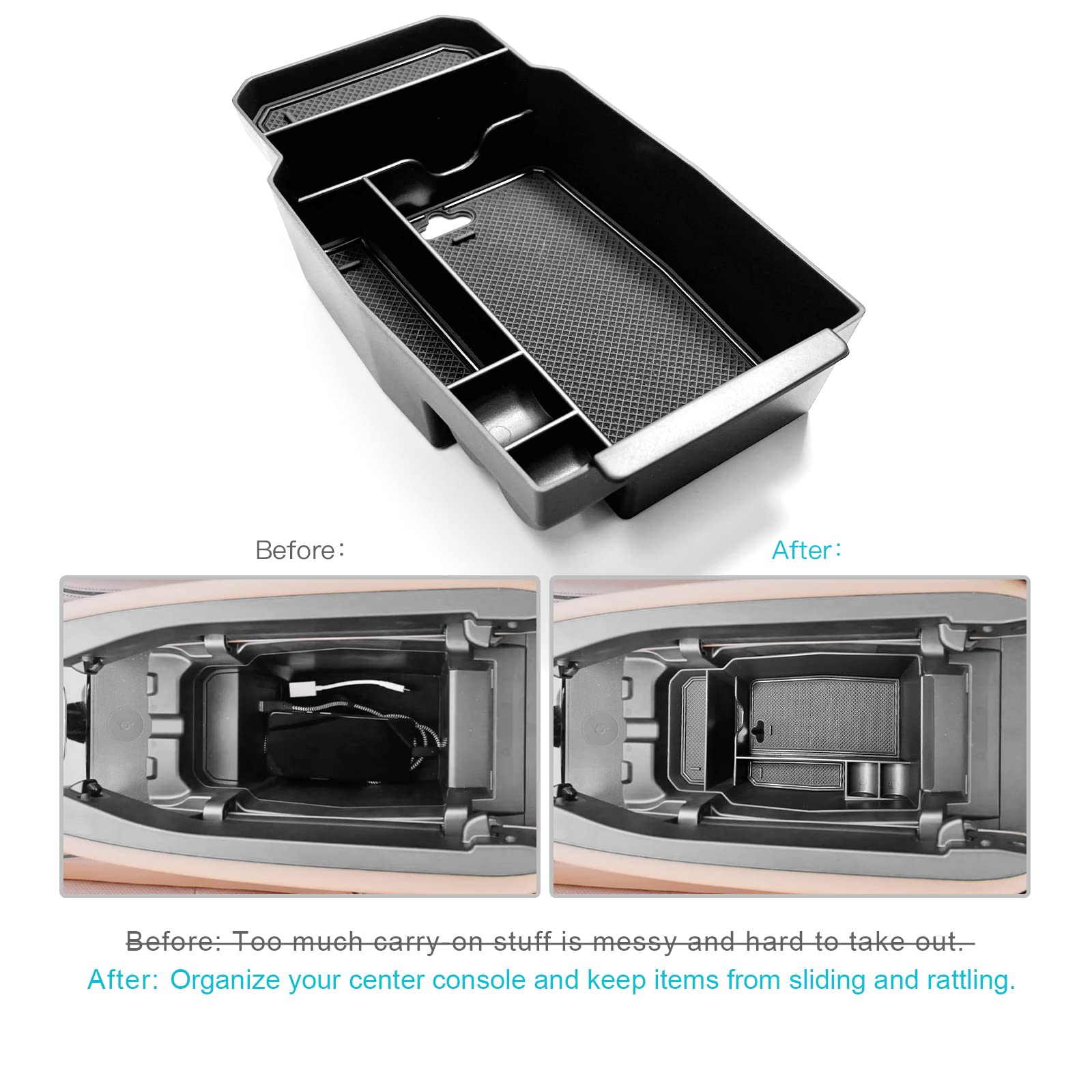 CDEFG CX-50 middle console storage box helps maximize car storage without bulk.