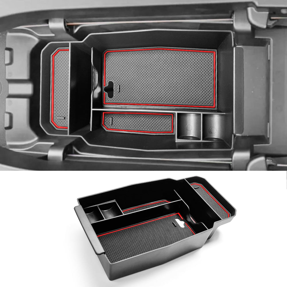 CDEFG CX-50 center console organizer tray front view showing fit and profile