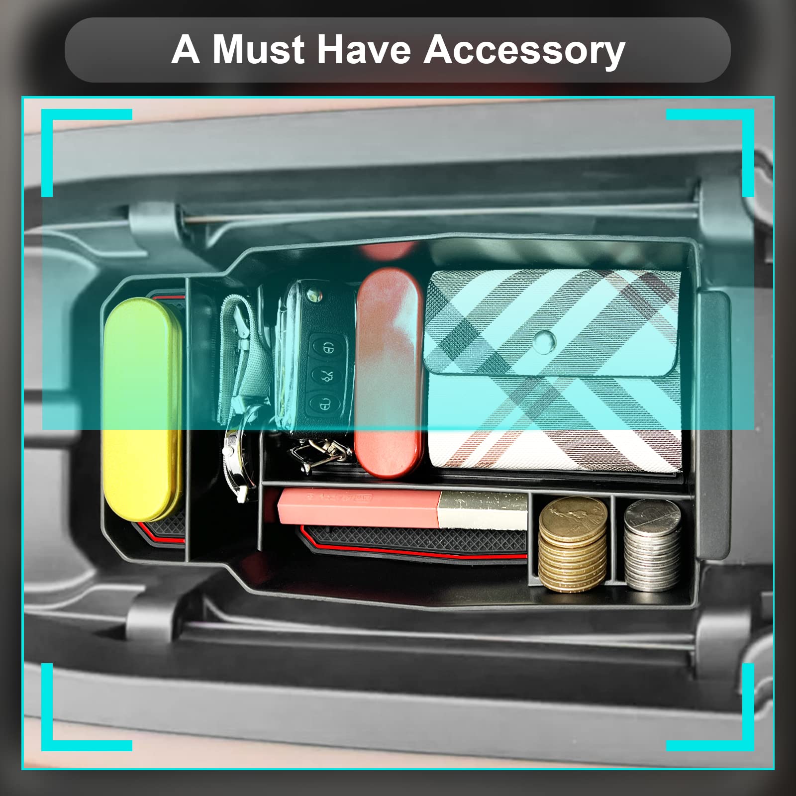CDEFG CX-50 tray with non-slip mats preventing items from sliding