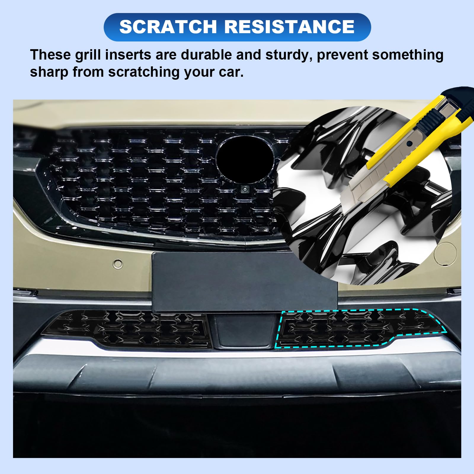 CDEFG CX50 front grill mesh inserts guard against road debris