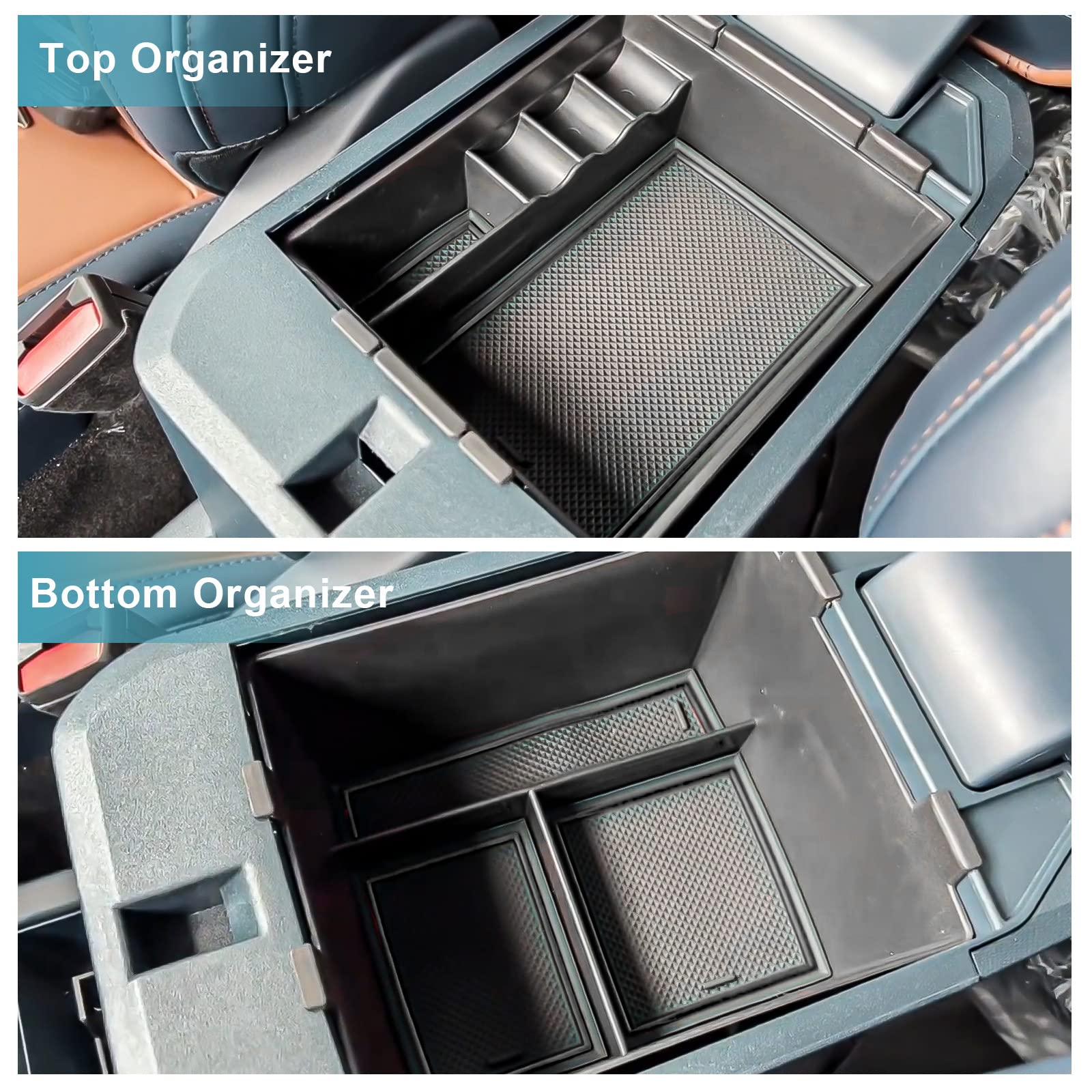 CDEFG Maverick armrest tray storage keeps essentials within reach