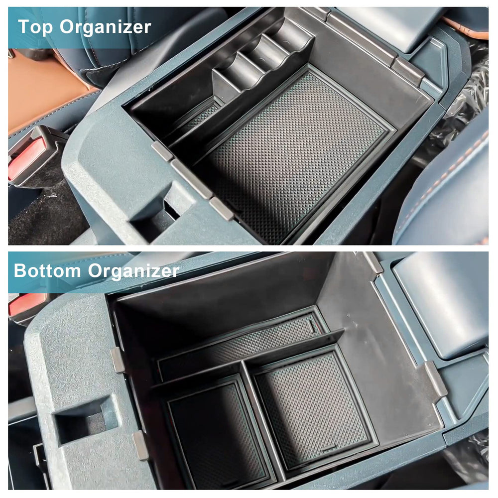 CDEFG Maverick armrest tray storage keeps essentials within reach
