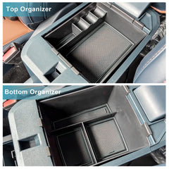 CDEFG Maverick armrest tray storage keeps essentials within reach