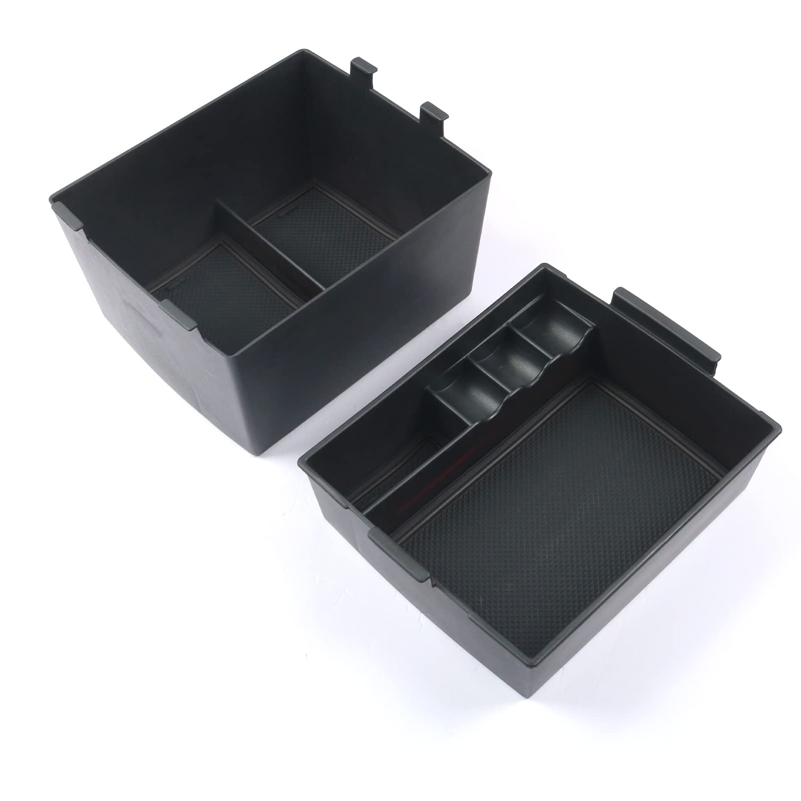 CDEFG Maverick center console organizer tray with black trim keeps small items neatly accessible